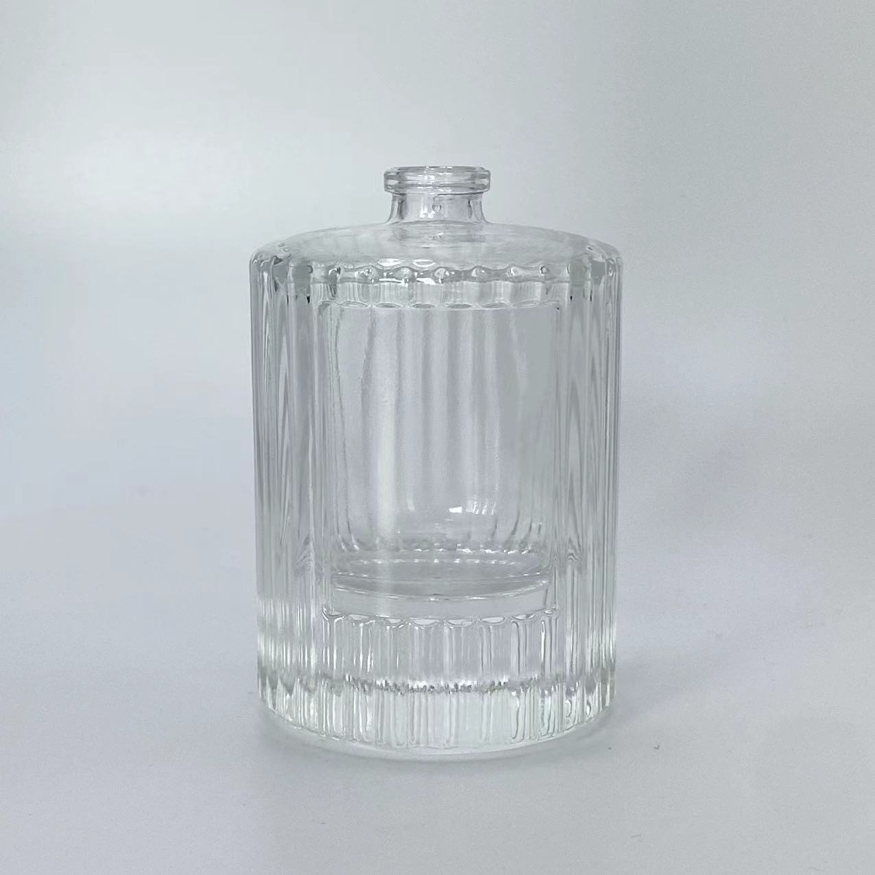Striped Crystal Perfume Glass Bottle