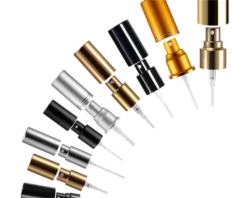 Juego de bomba pulverizadora de perfume negro premium