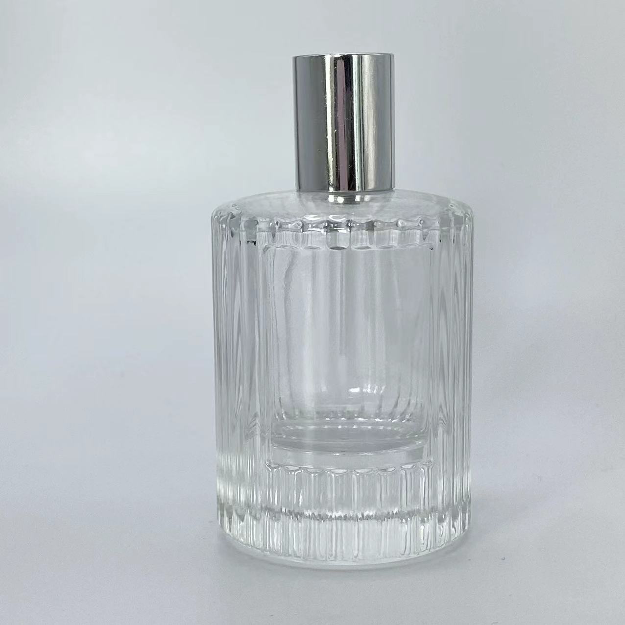 Striped Crystal Perfume Glass Bottle