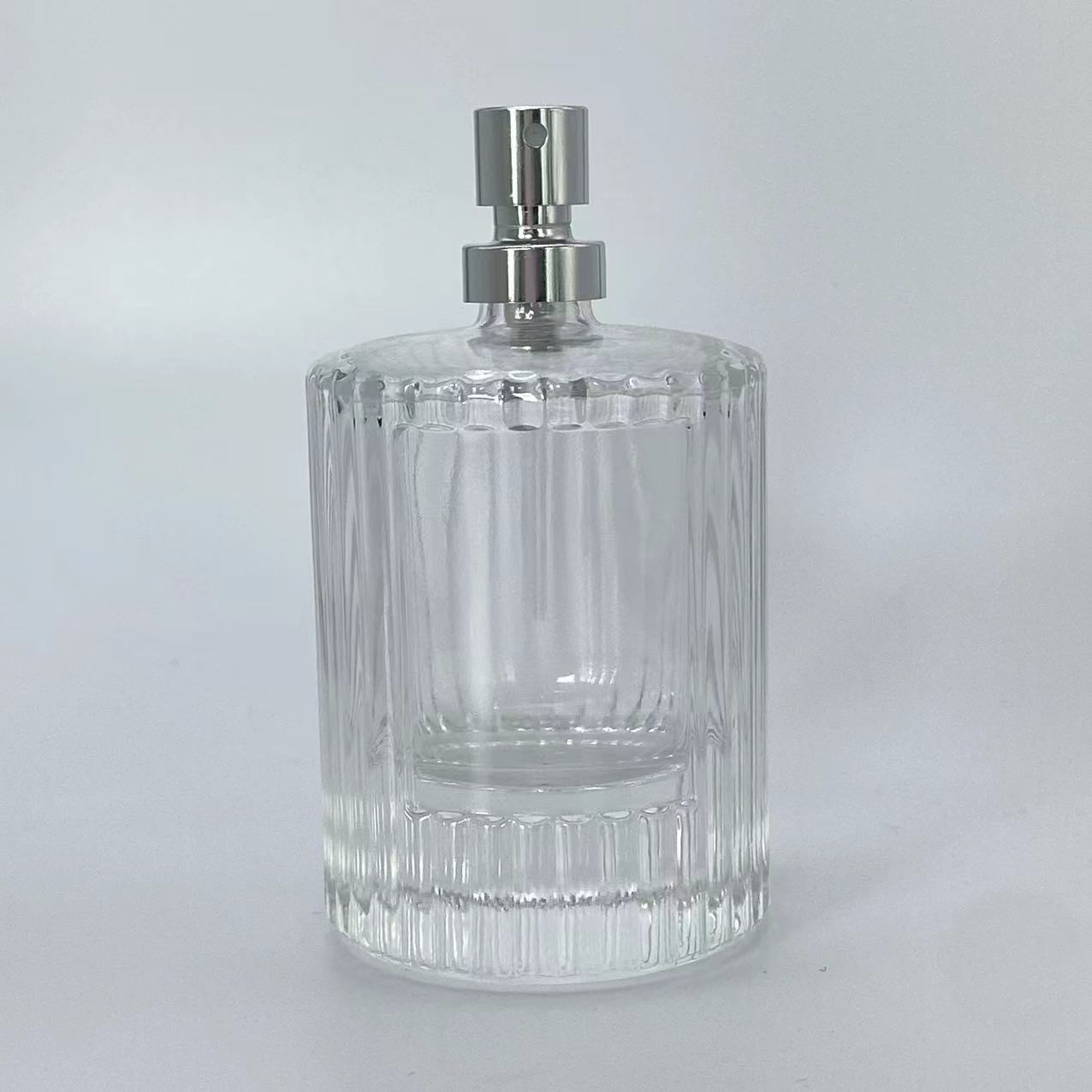 Striped Crystal Perfume Glass Bottle