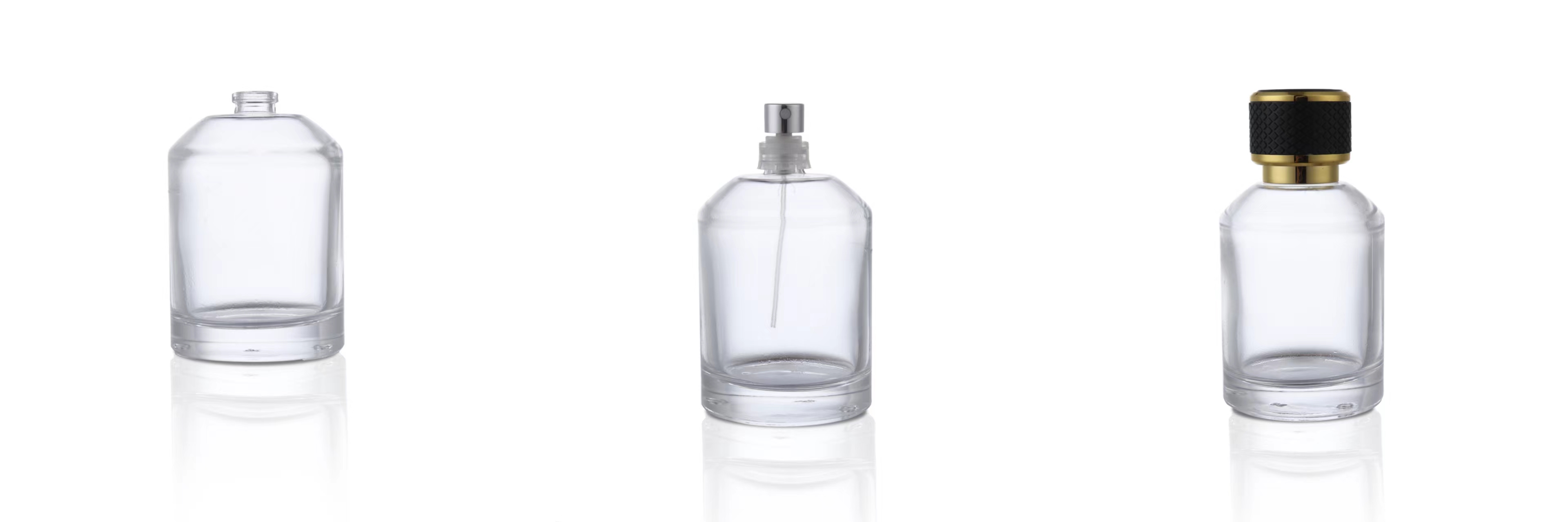 100ml Silver Pump Cylindrical Perfume Bottle