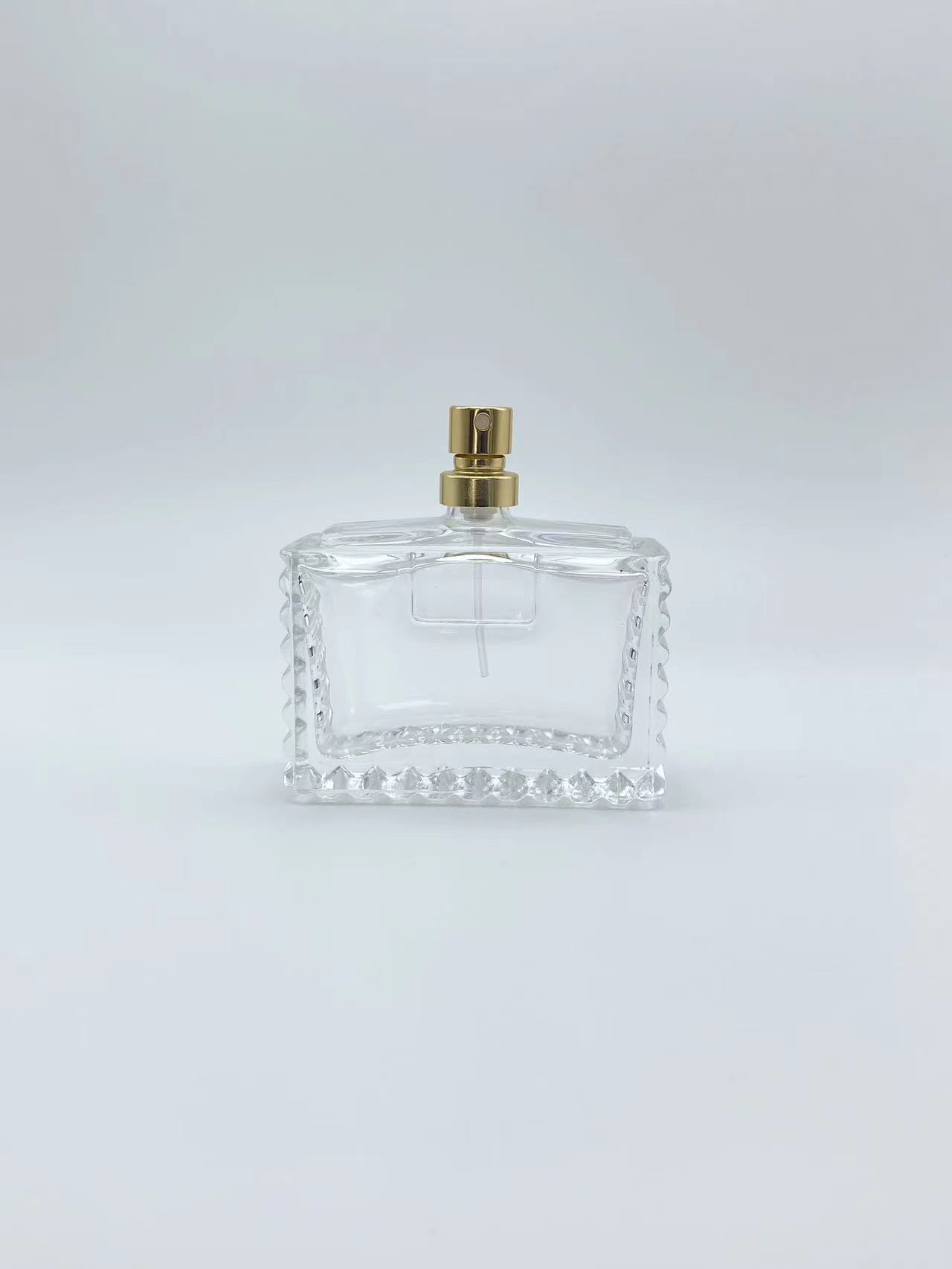 Thick Bottom Square Pattern Perfume Bottle